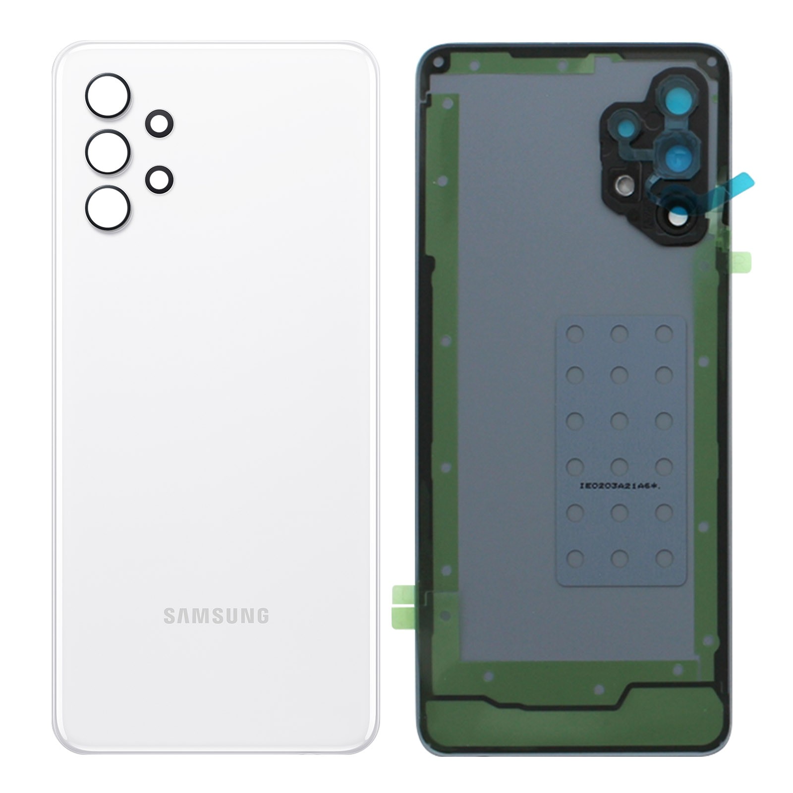 Cache batterie Galaxy A32 réparer une vitre arrière cassée couleur blanc