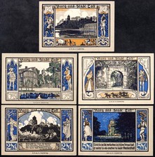 GLEIWITZ / GLIWICE 1922 "Upper Silesian Cultural Assoc." Complete Series Notgeld