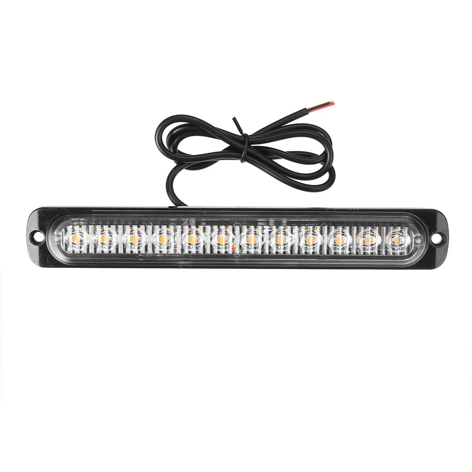 4X Frontblitzer Blitzlicht Warnleuchte LKW PKW Strobe Licht 12LED 12-24V Gelb - Bild 3 von 4