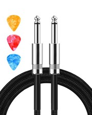 Aqdocvf Guitar Cable, Cord 10ft AMP for Bass  10FT, Black