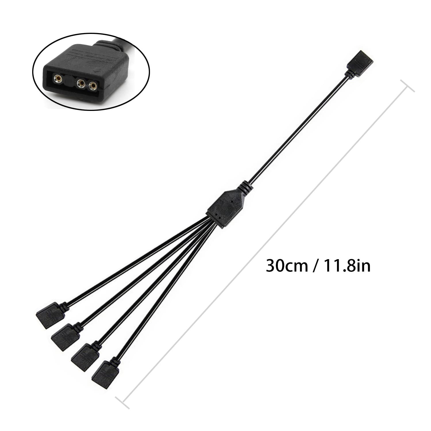 OPSFALCON ARGB Splitter Cable, 5V 3 Pin Addressable RGB Splitter Cable with 3 Pi