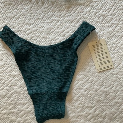 Monday Swimwear BYRON BOTTOM - Evergreen Crinkle Small NWT