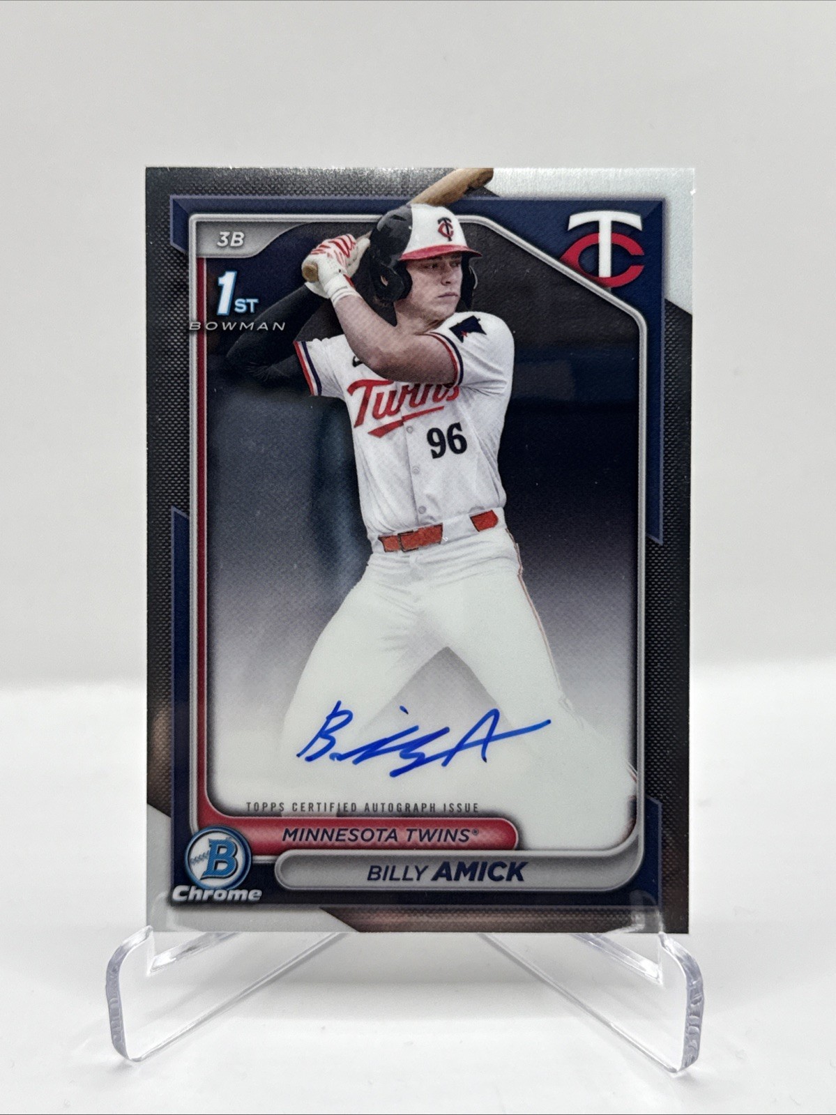 Billy Amick 2024 Bowman Draft Chrome Prospect Auto #CPA-BA 1st Bowman!! Twins