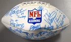 32 Signature NFL Alumni Logo Football Autographs Boozer Giants Cowboys Jets