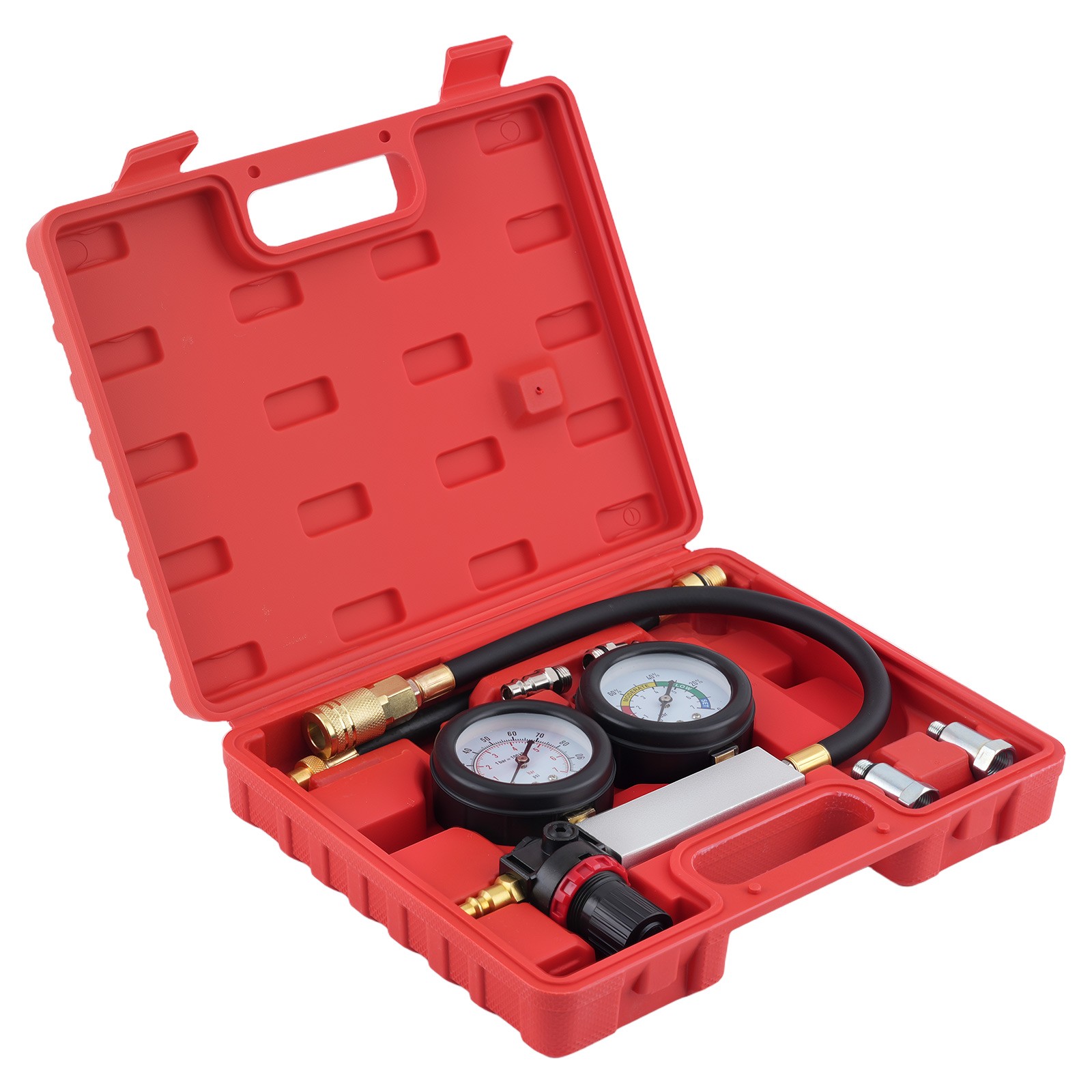 Engine Compression Leak Down Tester Detector Cylinder Gauge Tester Adapter Kit