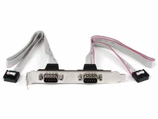 StarTech 2 Port 16in DB9 Serial Port Bracket to 10 Pin Header - IDC Female