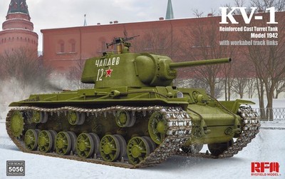 RYEFIELD MODEL RM-5056 1/35 SCALE KV-1 Reinforced Cast Turret TankModel 1942