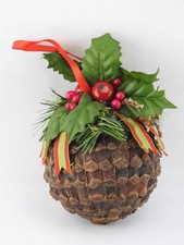 Vintage Pinecone Christmas Ornament Faux Pinecone Holiday Decor Rustic