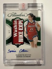 2025 Panini WNBA Flawless SONIA CITRON ROOKIE PATCH AUTO EMERALD 1/5 Mystics π₯
