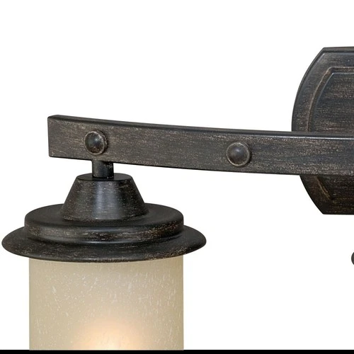 Halifax 3-Light Bathroom Light in Rustic Style 8.75 Inches Tall and 22.5 Inches - Picture 2 of 4
