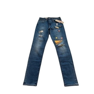 Levi's 721 Womens High Rise Skinny Jeans 28x30 Montana Sky Riders Blue NWT