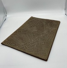 Leather notebook cover English embossed Handmade B5 book cover leather