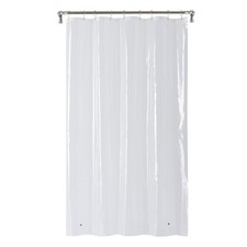 Medium Weight PEVA Shower Liner, 54" x 78" for Bathroom Stall, Clear