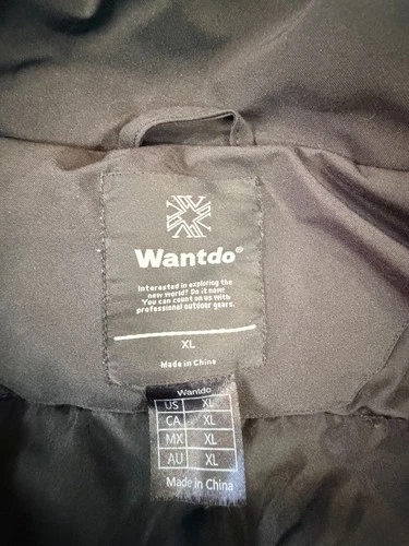 WantDo XL Men's  Black  Parka Jacket (no hood) image 3
