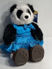 Build A Bear Panda Bear 2010 Botas Ugg de Peluche y BAB y Pantalones BAB Azul Tutú y BAB