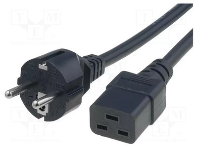 3m Kabel PVC 3x1,5mm2 CEE 7/7 (E/F) Stecker,IEC C19 weiblich