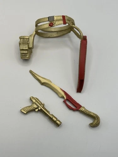 GIJoe Classified Snake Supreme Cobra Commander Gold Belt, Gun & Sword 1/12 Scale