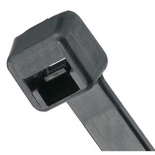 Panduit Plt2m-M0 Cable Tie, 8 In L, 2 In Max Bundle Dia., Black, Nylon 6/6, 18