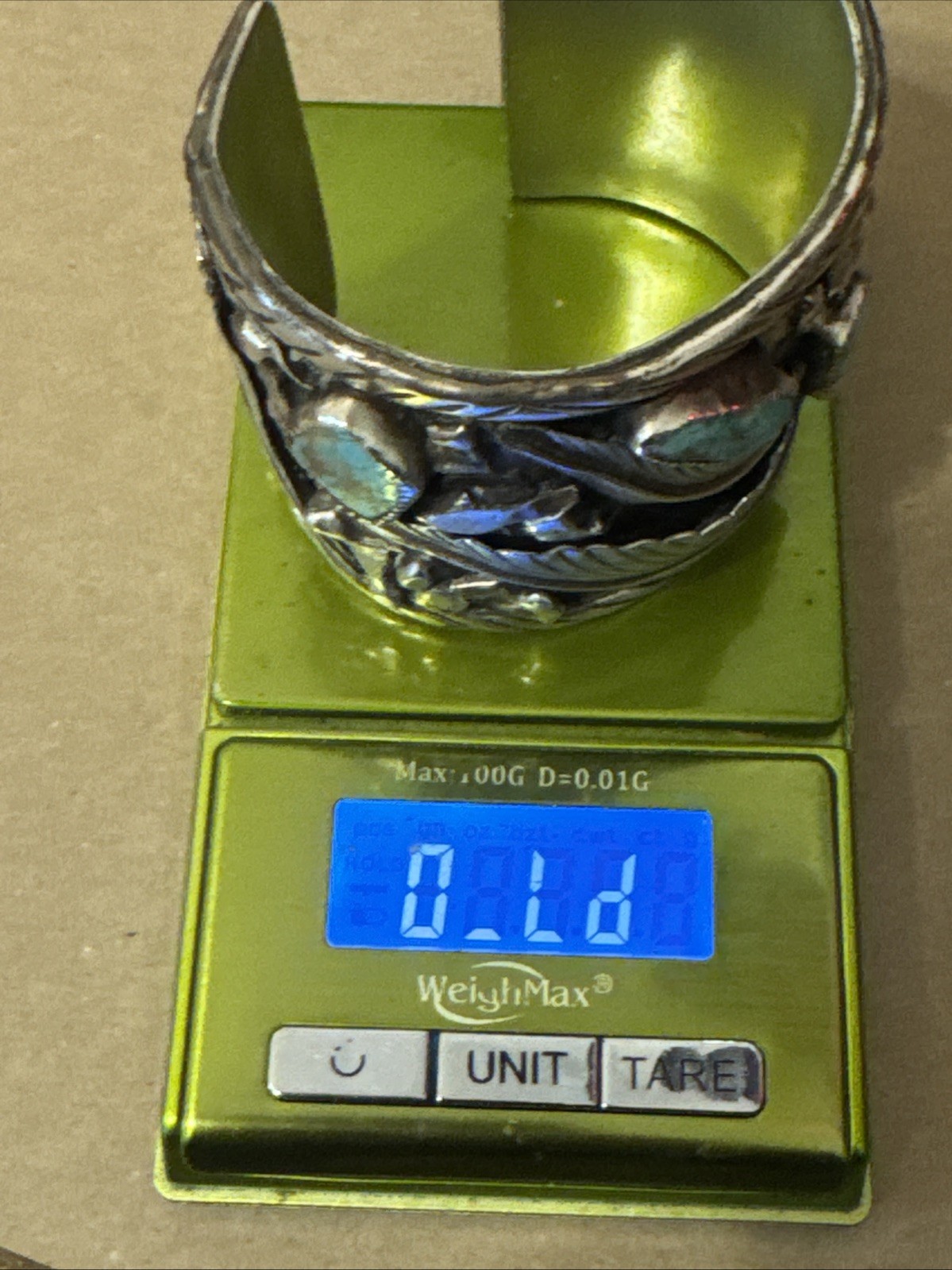 925 silver native amercan cuff braclet heavy soli… - image 15