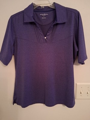 Tommy Armour Shirt Women Large Purple Polo Dri Logic Golf Tennis Active Sports