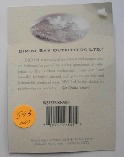 Bimini Bay W31673K-8 Ladies Ripstop Nylon Crew Shorts Size 8 Khaki - Picture 3 of 3