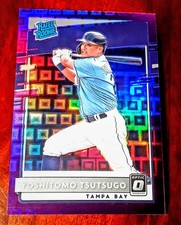 2020 Panini Donruss Optic FOTL Pandora Purple Prizm /99 Yoshi Tsutsugo Rookie RC