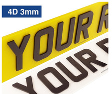 Number Plates | 2D | 3D | 4D | Road / MOT Legal | Same Day Dispatch | Fast Post