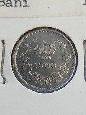 1900 Romania 5 Bani Copper Nickel Coin Au #RB500