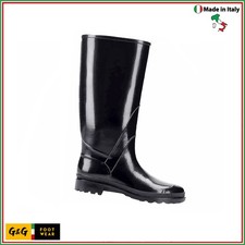 Women's Rain Boots in Polyvinyl Chloride (PVC) Black G&G Footwear Balilla