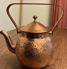 Coppermill Kitchen Vintage Inspired Hammered Copper Tea Kettle  US Made