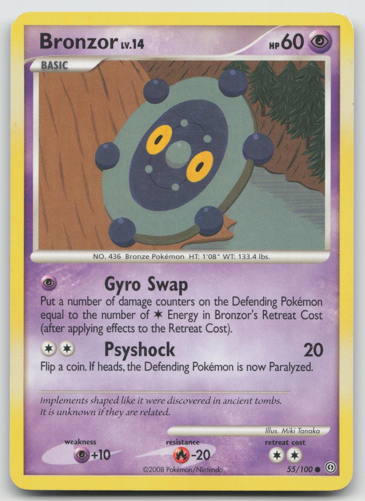 Bronzor 55/100 Common Stormfront Pokemon Moderately Played