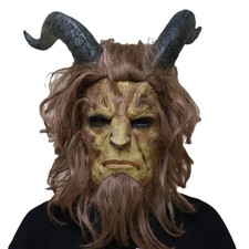Realistic Latex Devil Mask Lucifer Demon Helmet Scary Halloween Monster Headwear