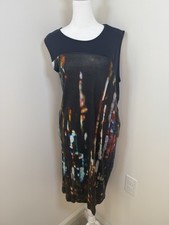 Alexander McQueen City Lights Sleeveless Dress Womens Medium Fashion Chic Black
