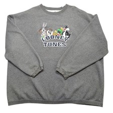 Vintage 90s Looney Tunes Embroidered Crewneck Sweatshirt Size 2XL 1999 Bugs Taz