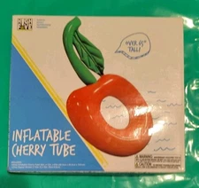 Cherry Tube Inflatable Pool Float  65'' Tall  by High Five. NEW IN BOX