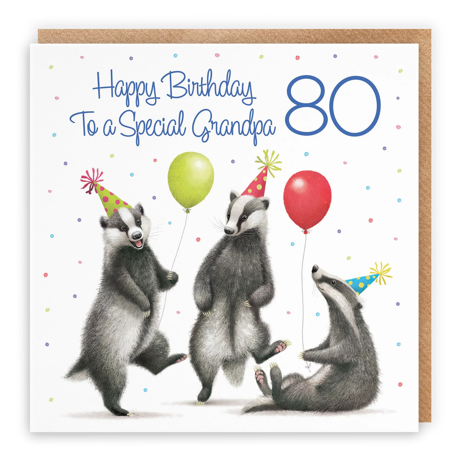 80th Grandpa Badgers Birthday Card Milo's Gallery