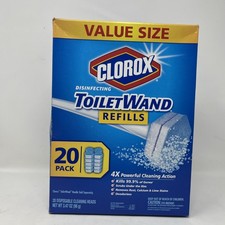 Clorox Toilet Wand Disinfecting Refills Disposable Wand Heads 20 Ct NEW