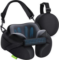Auvon Nackenkissen Flugzeug 360° Ergonomisch Reisekissen KinnstüTze Atmungsaktiv