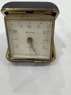 small travel alarm clock Blessing, Germany, 1960
