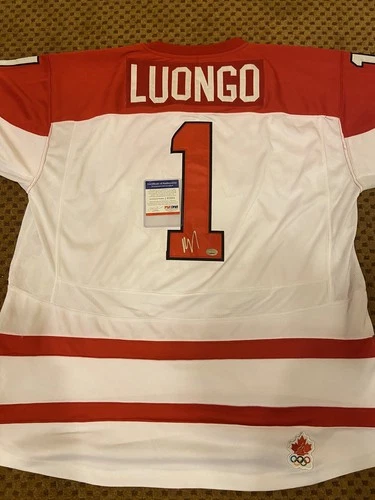 Roberto Luongo Autographed Signed TEAM CANADA OLYMPICS Nike Jersey PSA DNA COA