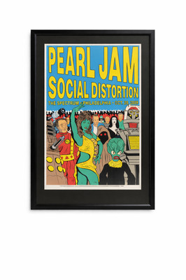 Pearl Jam Philadelphia Spectrum Framed Poster Final Shows 10/28
