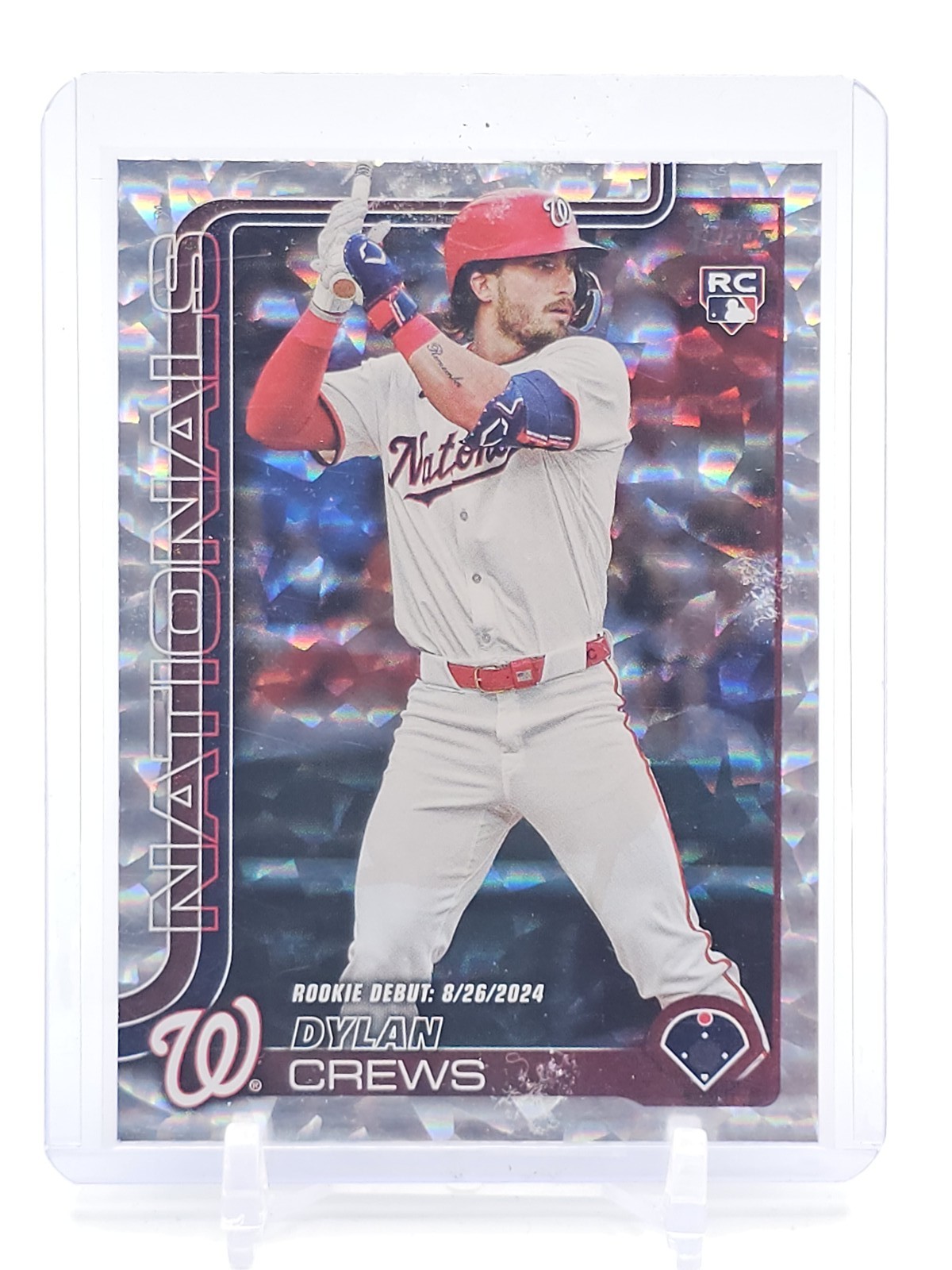 DYLAN CREWS 2025 TOPPS UPDATE SERIES ROOKIE CRACKLE #US223 NATIONALS Q6573