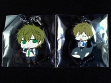 Free Iwatobi Swim Club Rubber Strap set Key Chain Makoto Tachibana New