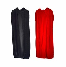 Langes Samt Cape Kapuze Cosplay Kostüm Halloween Hexe Kostüm Party schwarz rot