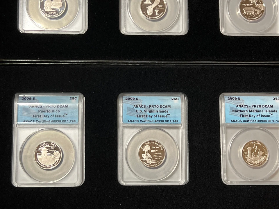 2009S ANACS 6 Coin Limited Edition Set DC & Territories PR70 In Gift Box X145 - Image 4 of 4
