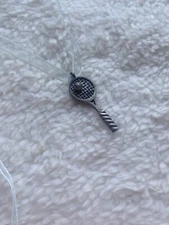 Vintage Pewter Tennis Racket Charm