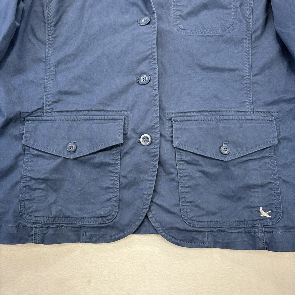 Eddie Bauer legendwash blazer jacket womens T20 Blue Stretch Barn Chore