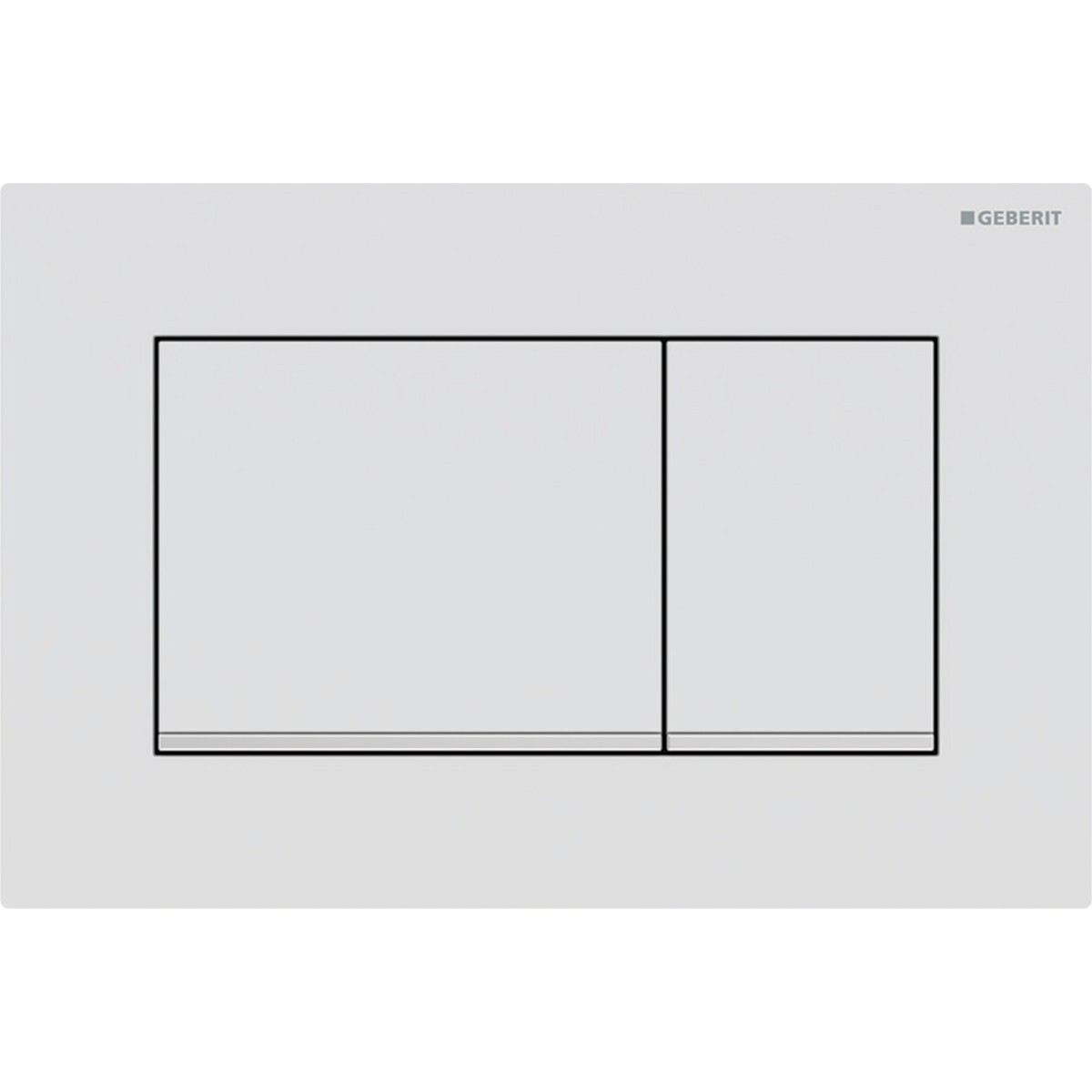 PLACCA DI COMANDO GEBERIT SIGMA20 SQUARE BIANCO OPACO E CROMOLUCIDO 115.883.JT.1
