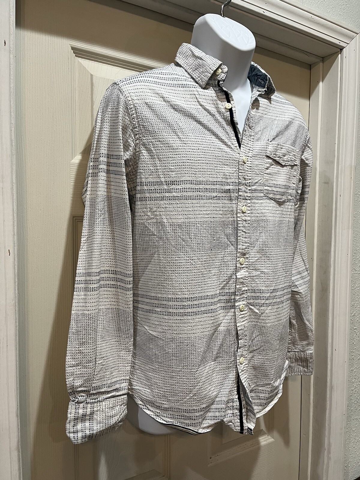 Native Code Mens Shirt Medium white button down t… - image 4