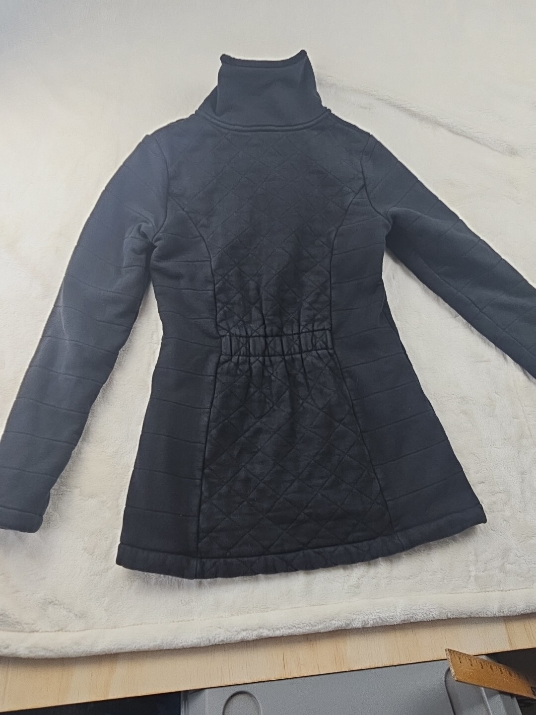 The North Face Caroluna Quilted Fleece Lined Black Full Zip Jacket XS